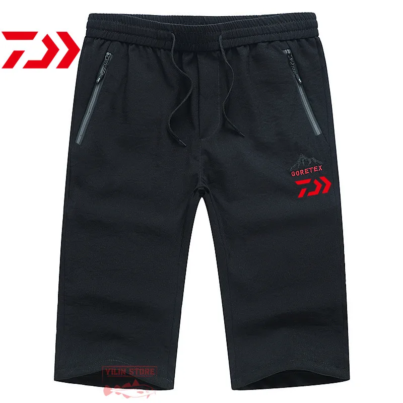

DAIWA Fishing Shorts Drawstring Outdoor Camping Sprots Pants 2021 Summer Breathable Fishing Pants Ice Silk Quick Drying Shorts