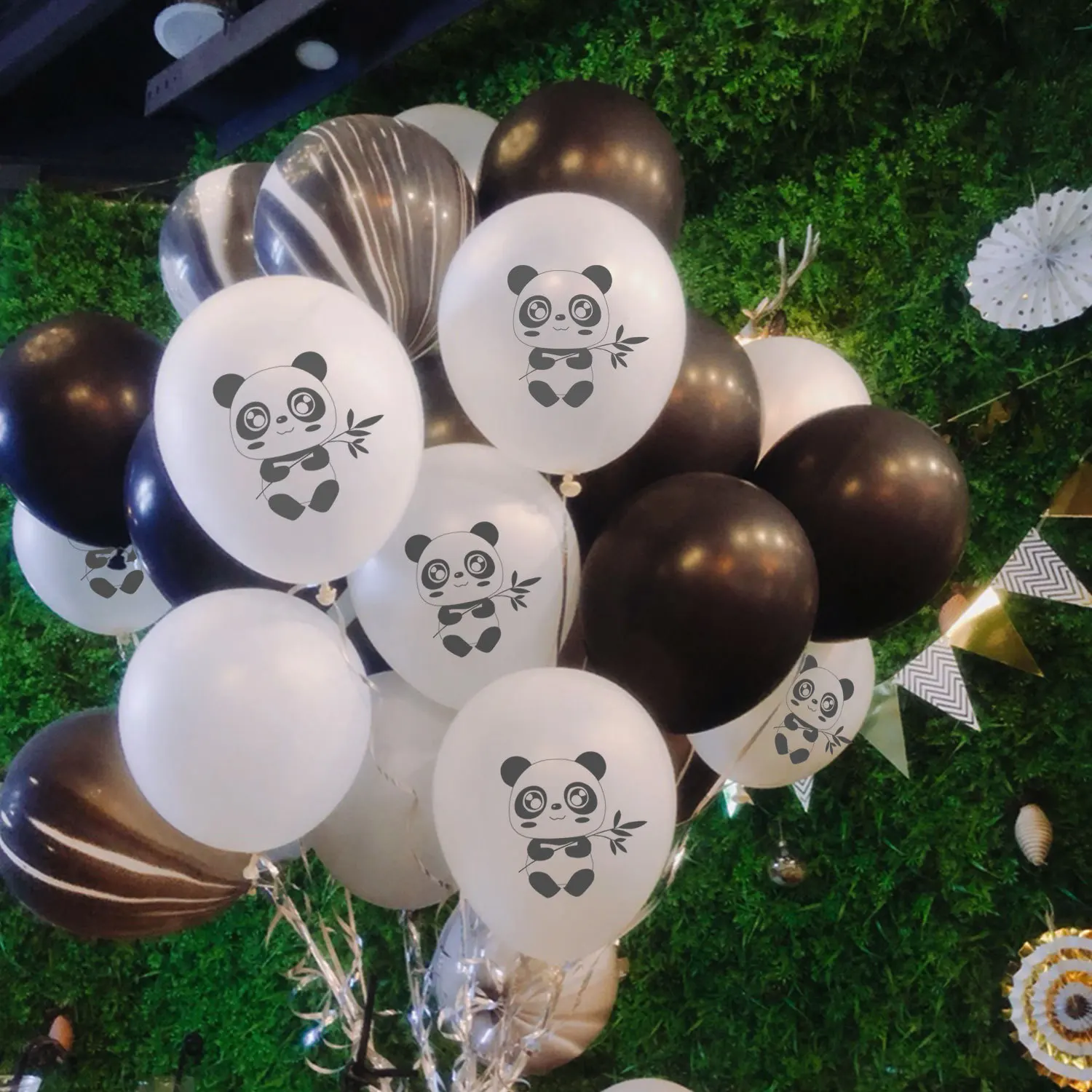

12pcs Happy Birthday Party Cute Cartoon Panda Printed Latex Balloons Decoration for DIY Wedding Baby Shower Party Decor Supplies
