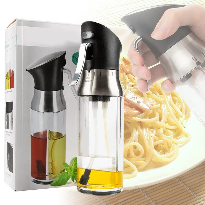 2 in 1 Olive Oil Sprayer Barbecue Spray Bottle Fine Mist Vinegar Dispenser for BBQ Good Seasoning Tools 66CY |