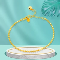 vamoosy unisex popcorn chain bracelets hollow spherical 24k gold beaded bracelets for women men jewelry wedding party gifts