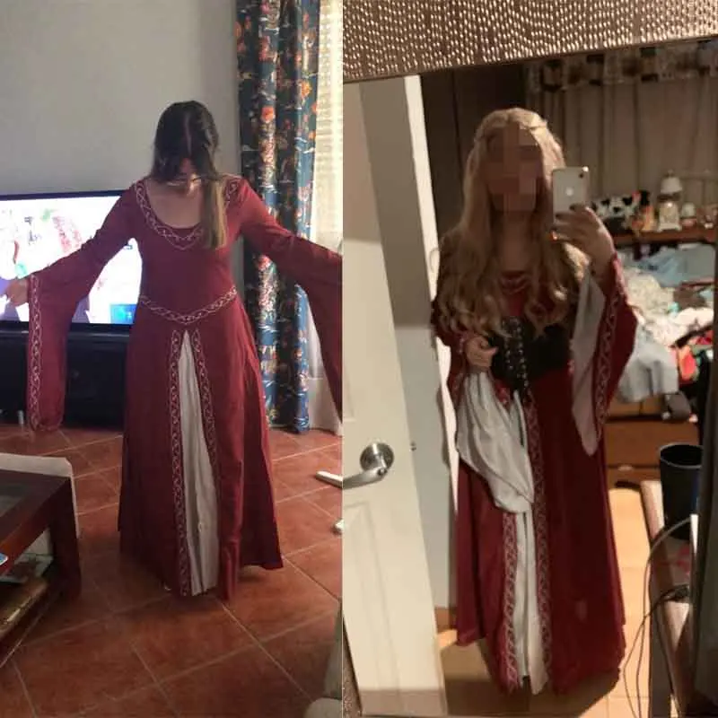 Средневековое платье халат костюм для взрослых женщин Ирландское нарядное