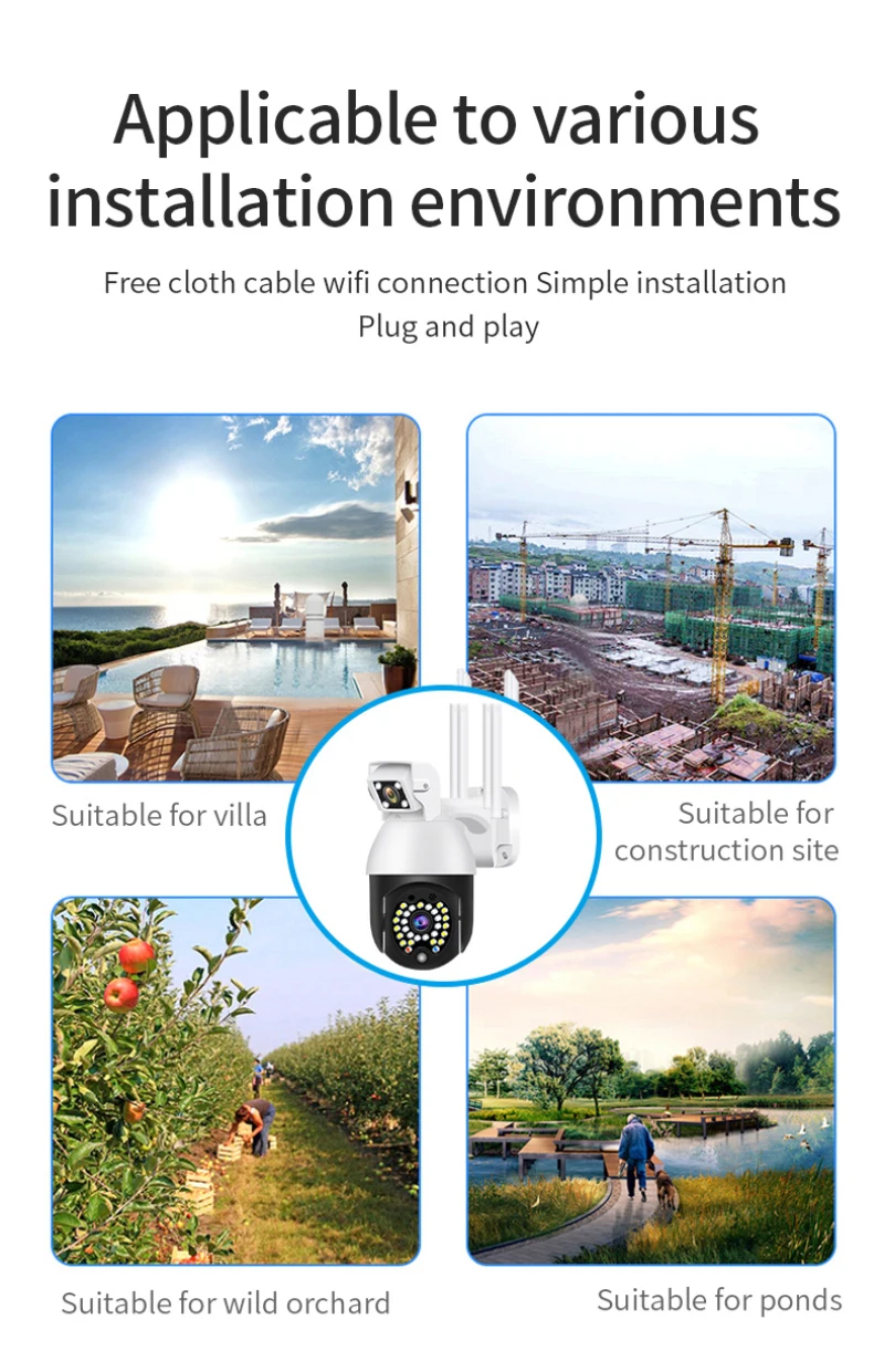 

1080P Wireless Wifi IP Camera CCTV High-definition Dual-lens 29 Pcs LED IR Cam Dual Lens Home Security Outdoor Waterproof Camera