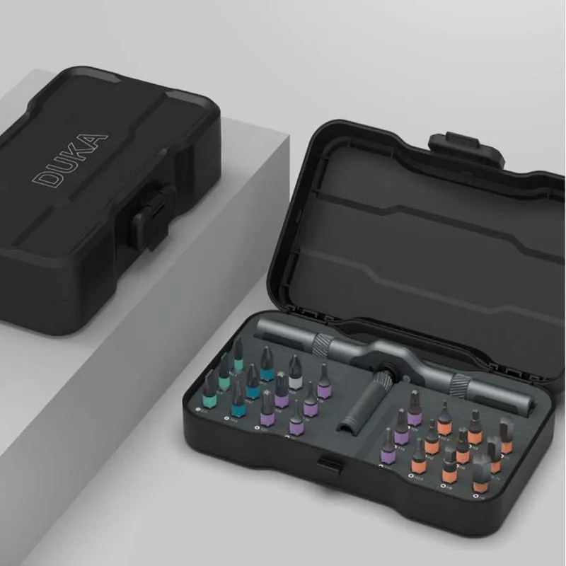 Отвертка храповая Xiaomi RS1 DUKA 24 в 1, многофункциональный гаечный ключ с легким рукавом, Изысканный мини-набор инструментов для домашнего ремонта