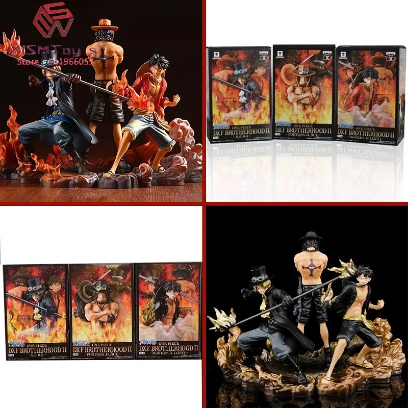 

3PCS 1 Free shipping one piece figurine Monkey D Luffy Ace Sabo Three brothers set PVC Action Figure Collection Model Toys doll