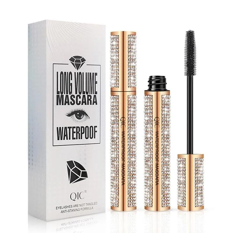 

1pc Fiber Diamond Mascara Waterproof 3D Eyelashes Extension Black Lengthening Lashes Thick Mascara Eye Diamond Cosmetics D5P3