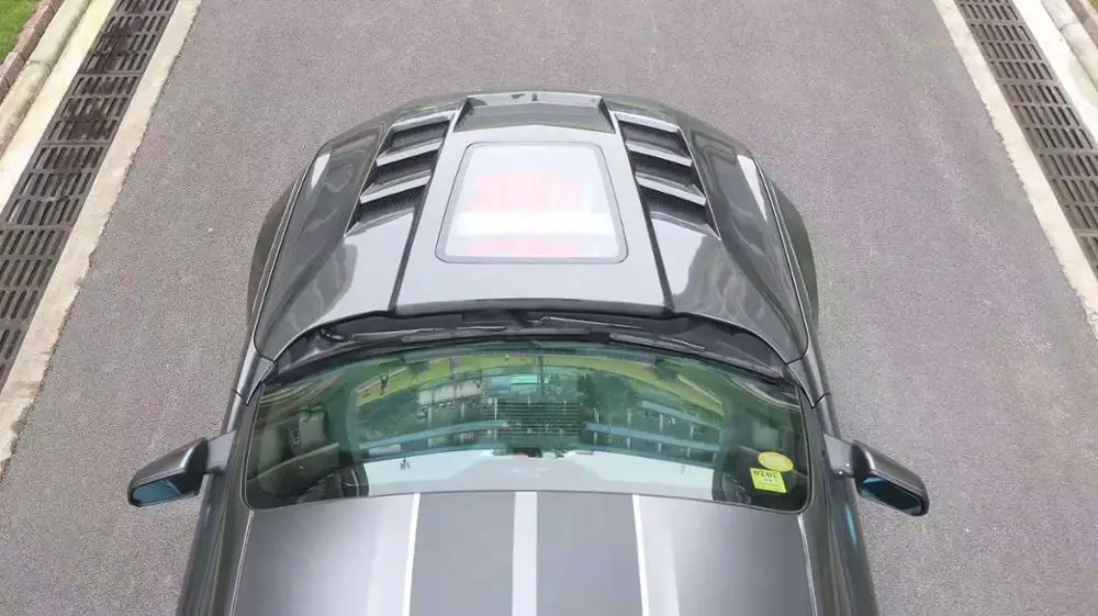 Углеродное волокно прозрачное стекло переднего бампера двигателя вентиляция в