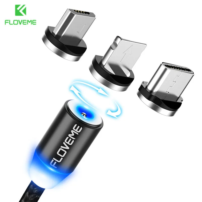 FLOVEME магнитное зарядное устройство Micro Usb кабель для iphone type C Быстрая зарядка