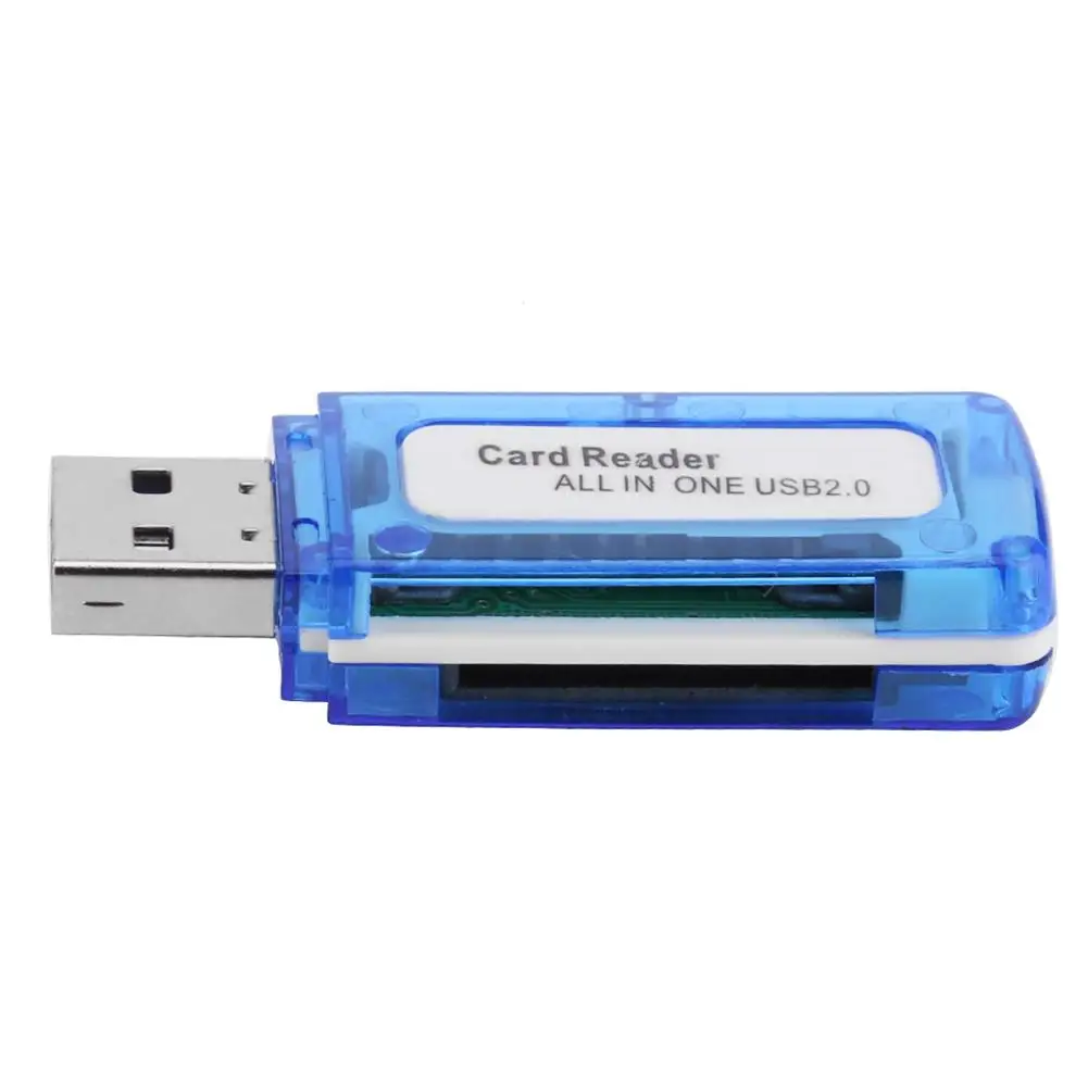 

4 in 1 Memory Card Reader USB 2.0 All in One Cardreader for Micro SD TF M2