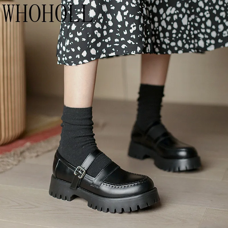 

Small Leather Shoes Women 2021 Spring Models Mary Jane Shoes Women's Japanese High Heels Retro Platform Shoes Women