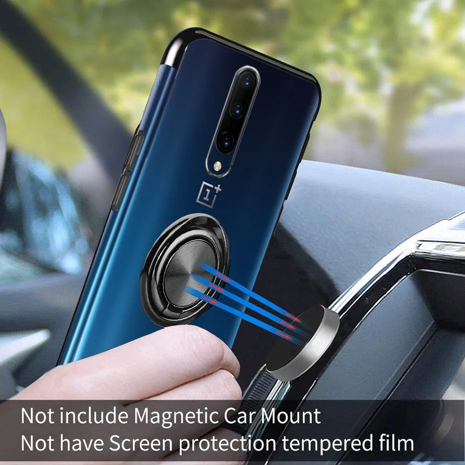 Прозрачный Магнитный силиконовый чехол для телефона Oneplus 8 Pro с