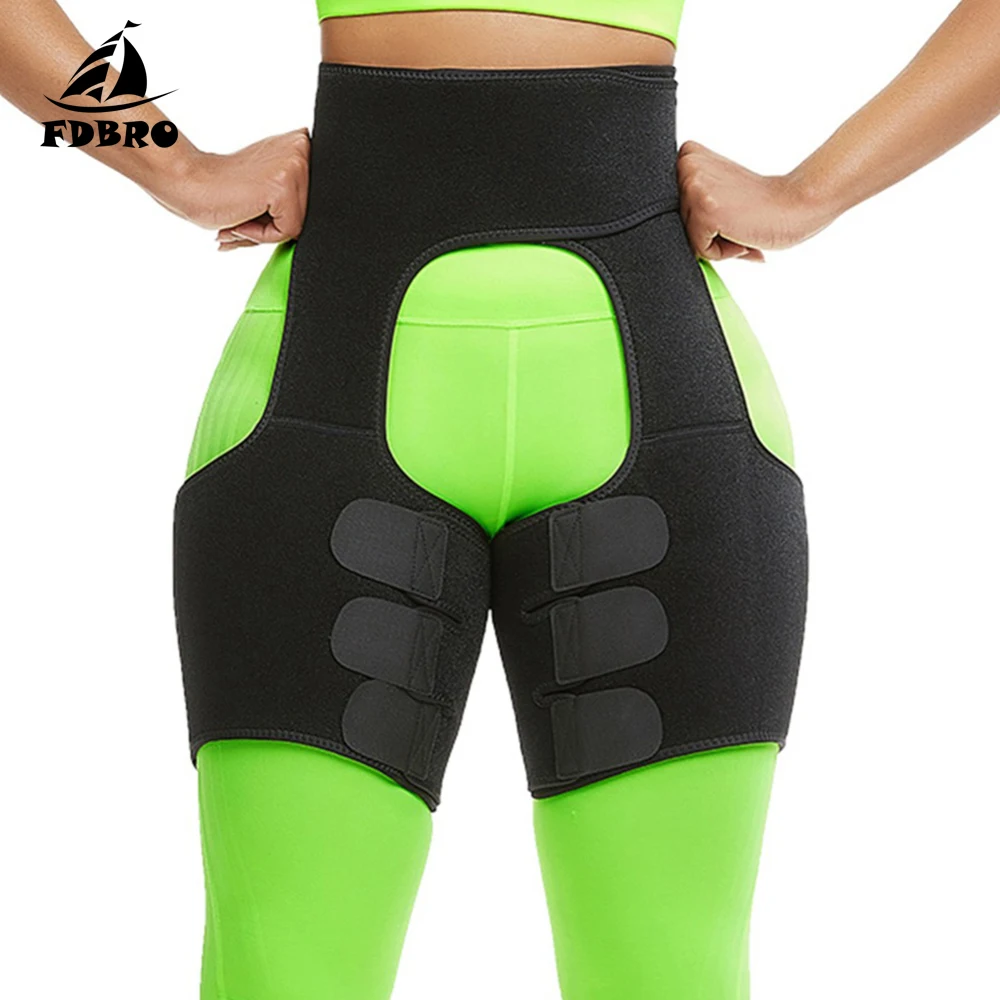 FDBRO пояс для ног прикрепляющий триммер бедер пота потеря веса неопреновый ремень