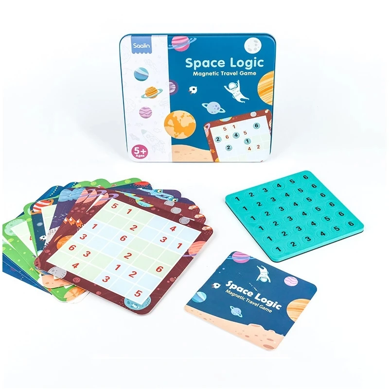 

Sudoku Puzzle Game Kids Magnetic Sudoku Game 4 x 4 Farm Sudoku for Toddler Educational Toys Logic Games for Kids