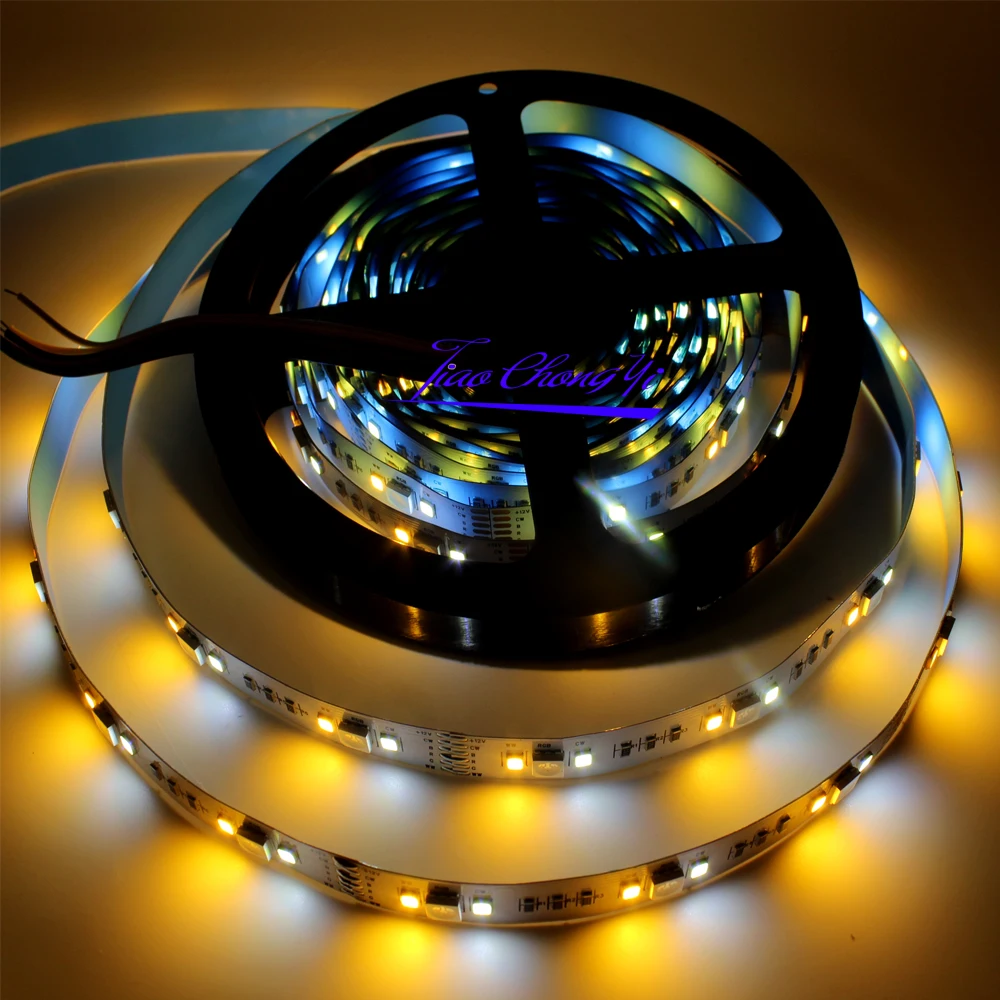 5 м RGBCCT 90led/M светодиодная лента 5050 RGB+ 2835 белый/теплый белый+ 2,4G RF RGBWC контроллер+ 12 В 6A мощность