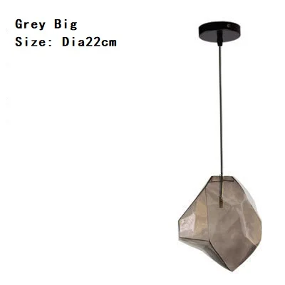 Grey 22cm Современная цветная хрустальная люстра индивидуальная ресторанная барная стойка креативная специальная хрустальная люстра из камня - Цвет абажура: Grey 22cm