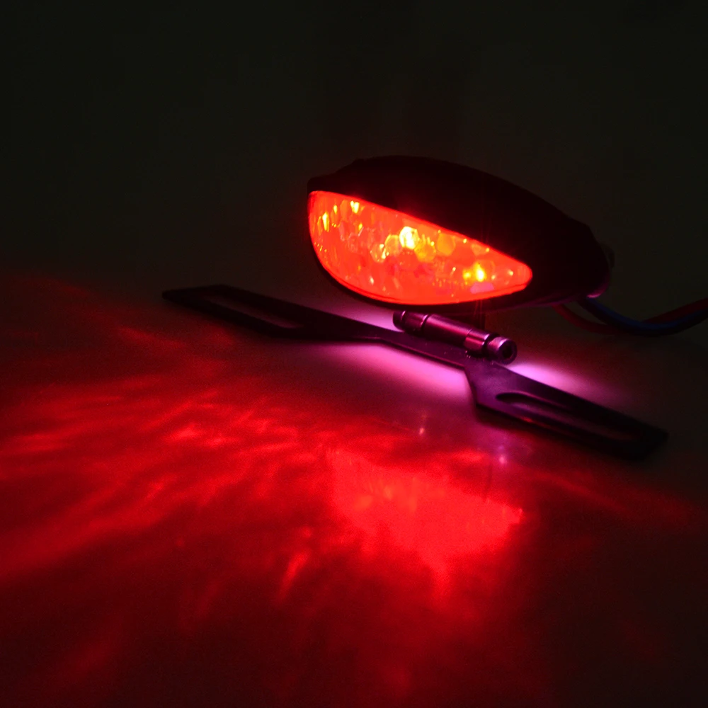 Универсальный мотоцикл хвост светильник красный светодиодный задний фонарь