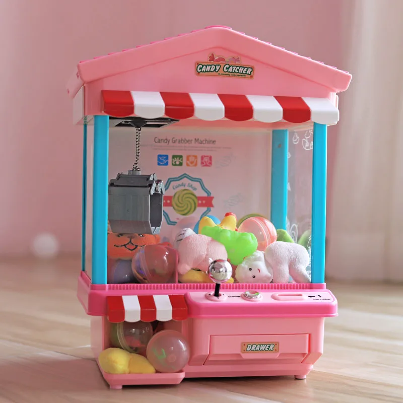 Automatic Mini USB Arcade Machine Music Light Coin Operated Vending Machine Candy Slot Sega Saturn For Kids Bartop Board Game
