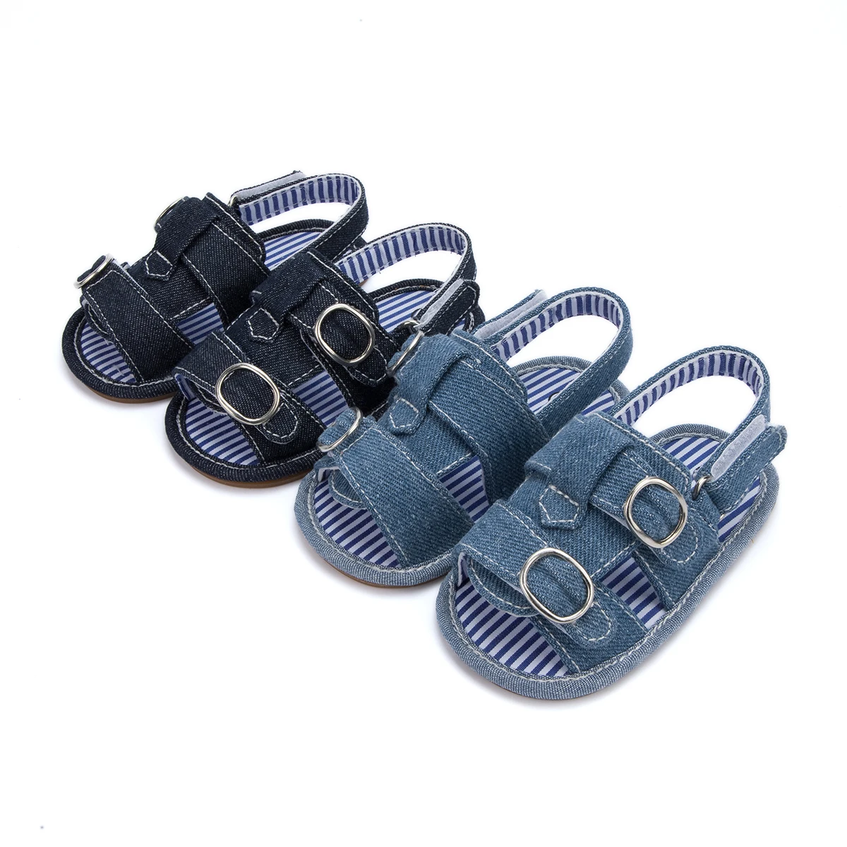 

KIDSUN Summer Sandals Baby Outdoor Shoes Infant Girl Boy Leather Rubber Sole Anti-slip Flat Toddler First Walkers Newborn