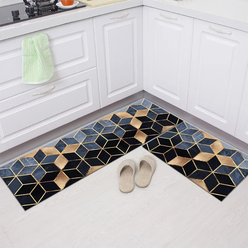 

2021 New Kitchen Mat Wardrobe Shoe Cabinet Decoration Mats Bathroom Anti-slip Antifouling Rug Hot Sale Washable Entrance Doormat