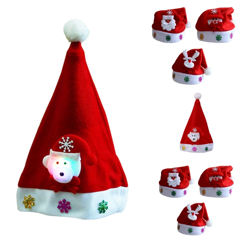 Вечерние костюмы с красной шапочкой Детские Рождественские вечерние шапки Милые