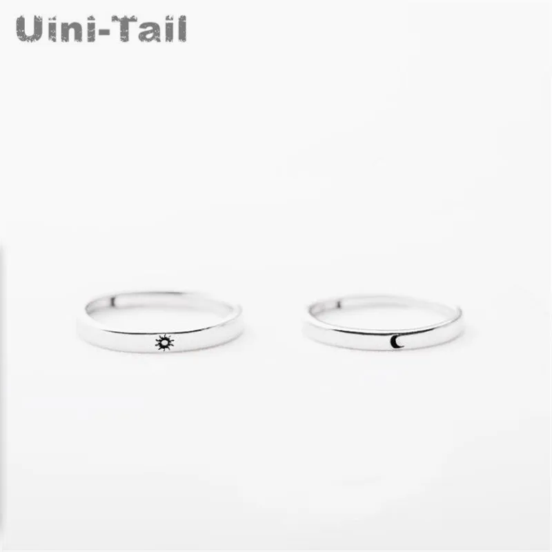 Женское кольцо с Луной Uini-Tail Открытое из стерлингового серебра 925 пробы Ювелирное