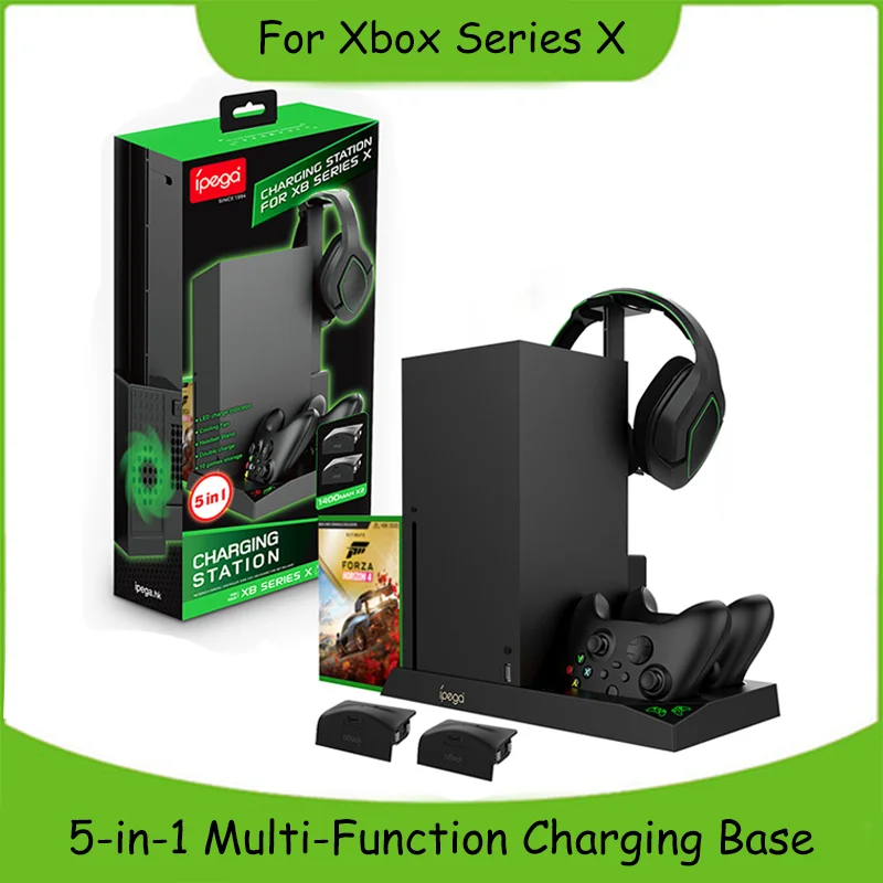 

Подходит для X-box серии Зарядная база охлаждающий вентилятор геймпад зарядная станция контроллер дисковый держатель гарнитура 5в1 кронштейн...