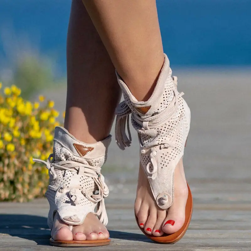 

Женские босоножки с ремешком на щиколотке, плоские сандалии с кисточками и ремешком на щиколотке, летняя обувь