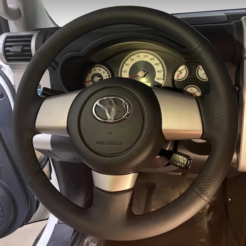 

DIY Hand-Stitched Carbon Fiber Suede Leather Car Steering Wheel Cover for Toyota FJ Cruiser FJ Interior Auto Accessories