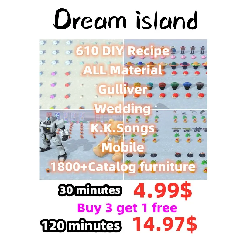 Животные пересечение остров мечты материал все DIY сделать как одно пожелание