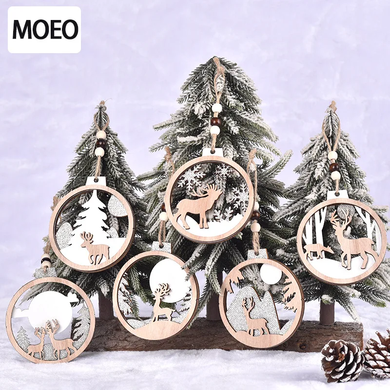 

Рождественское украшение, рождественские украшения, олени, куклы, подвески, украшения для рождественской елки, Деревянные Подвески, поделк...