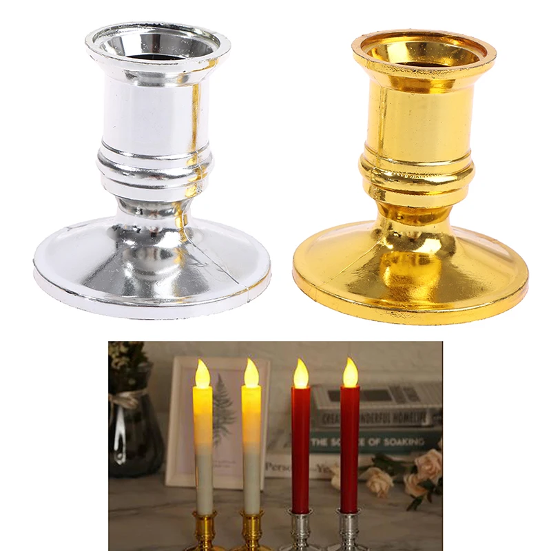 

2pcs/set Plastic Candle Holder Candle Base Candlestick Holder For Home Decor