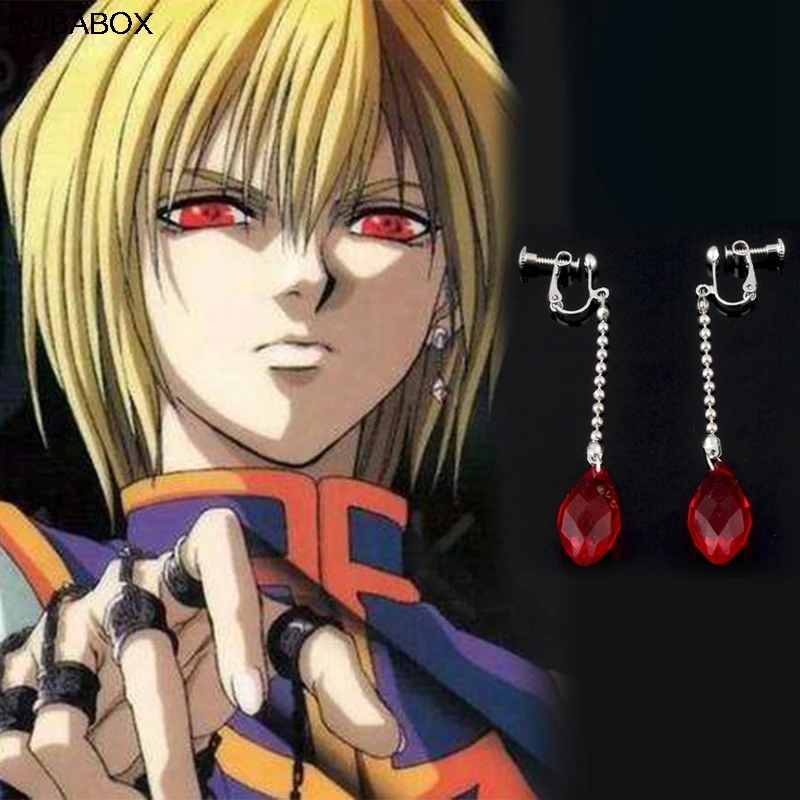 1 пара аниме Hunter X Kurapika серьги-гвоздики Висячие косплей реквизит ручной работы