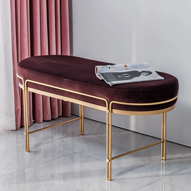 Роскошная Скандинавская повязка Золотая королева пуфик-оттоманка туфли для