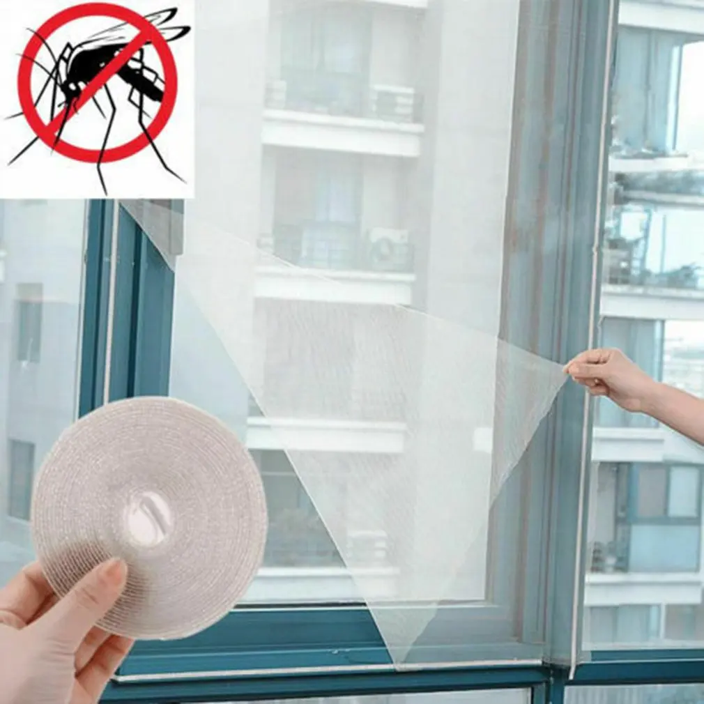 

Chemical Polyester Fiber Window Mesh Door Curtain Snap Net Mosquito Fly Insect Screen Mesh Network Window Screen