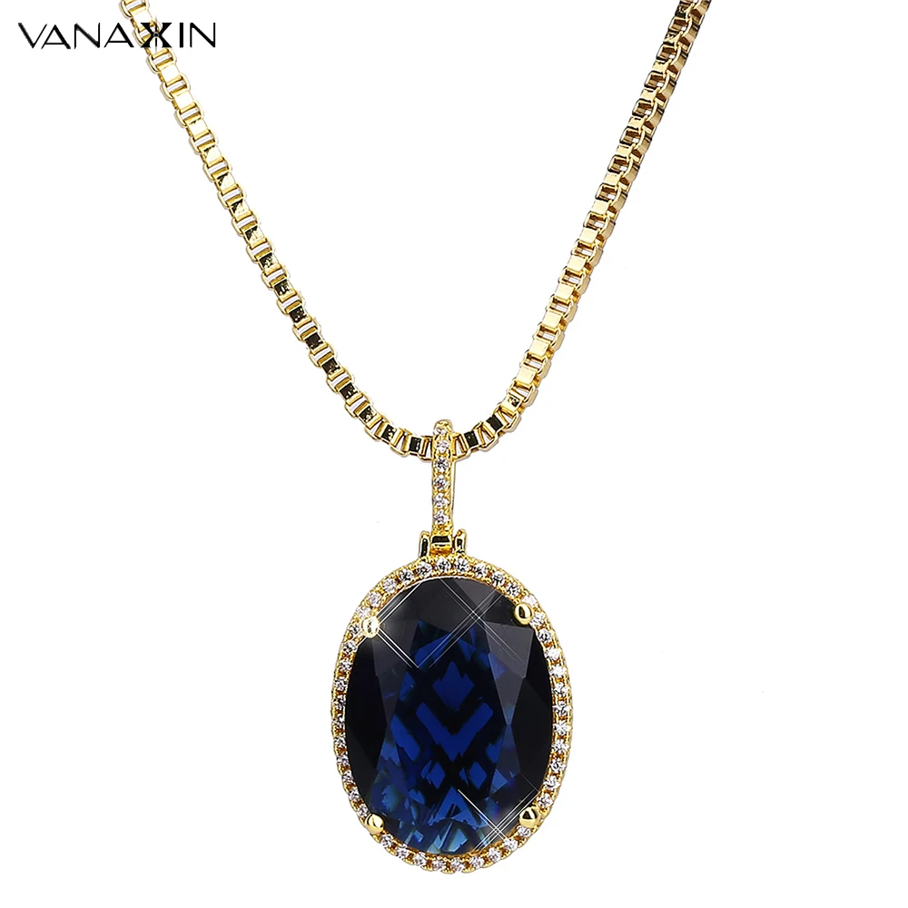 Овальные кулоны цвета синего океана женские длинные ожерелья и подвески для женщин серебряный цвет