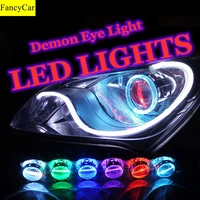 motorcycles lights 360 degree led devils eye colorful automobiles universal decoration auto accessories waterproof personalise