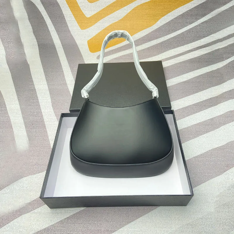 

2021new Cleo luxury brand bright leather one shoulder portable women's underarm bag baguette handbag with box Fast delivery