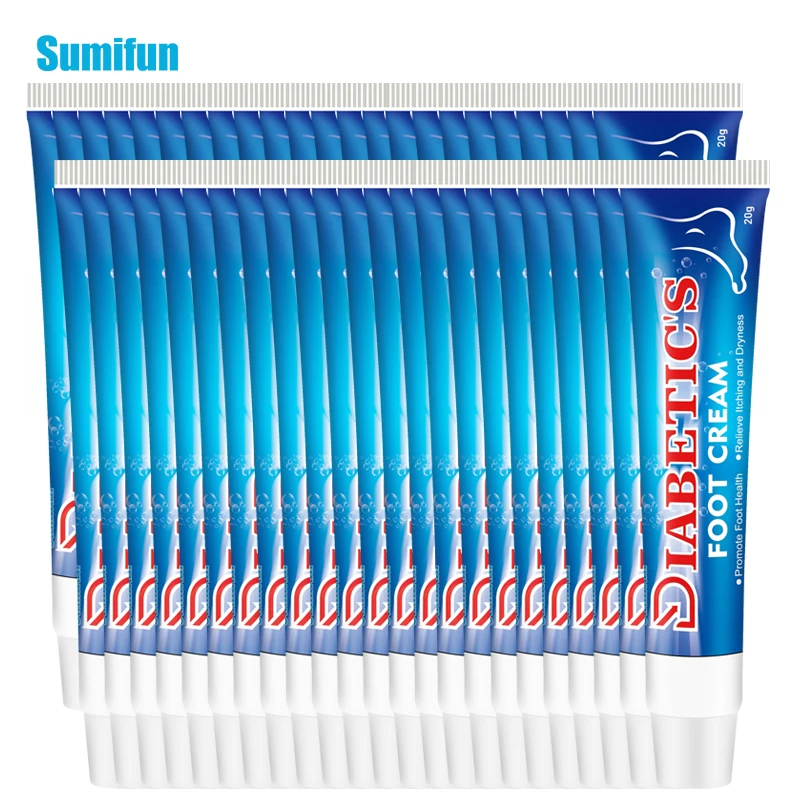 

20Pcs Sumifun Diabetic's Foot Care Cream Foot Skin Cracked Itchy Anti Fungal Infection Repair Treatment Moisturizing Ointment