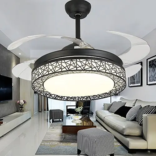 42 дюймовые потолочные вентиляторы 4 выдвижные лопасти светодиодный потолочный