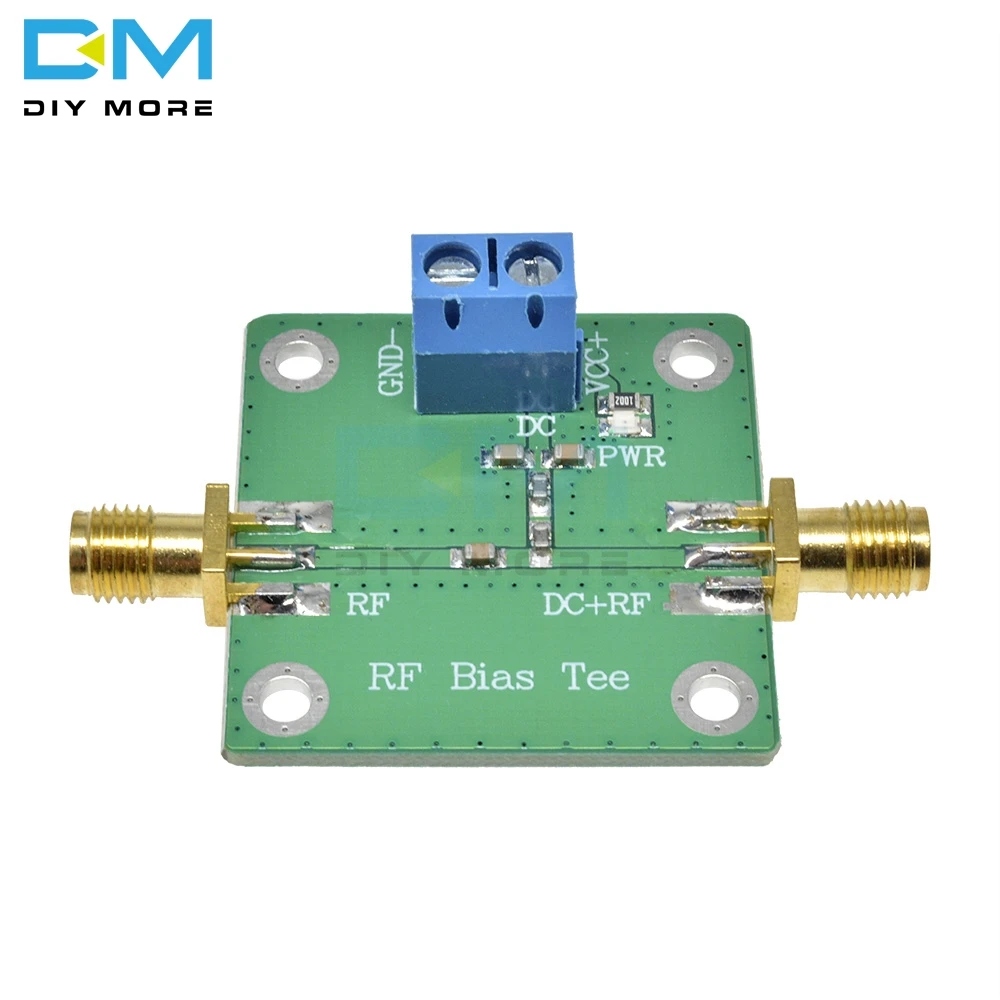 DC Bias 10-6000MHz 6GHz RF Tee Broadband Microwave DC Bias Blocker for HAM Radio RTL SDR LNA Low Noise Ham Radio Amplifier