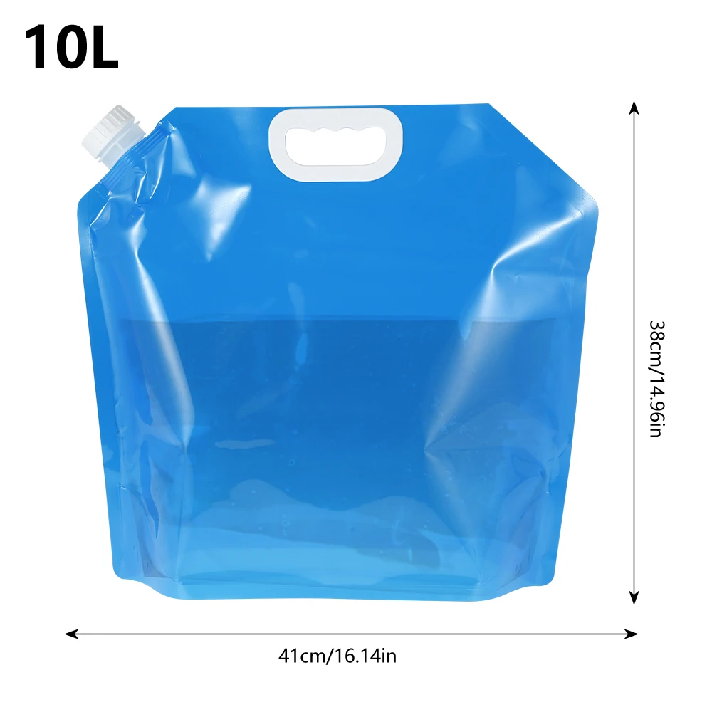 

10L Camping Water Bag Outdoor Folding Water Bag with Faucet Car Water Storage Bucket Emergency Water Bag Sports Riding Bottle