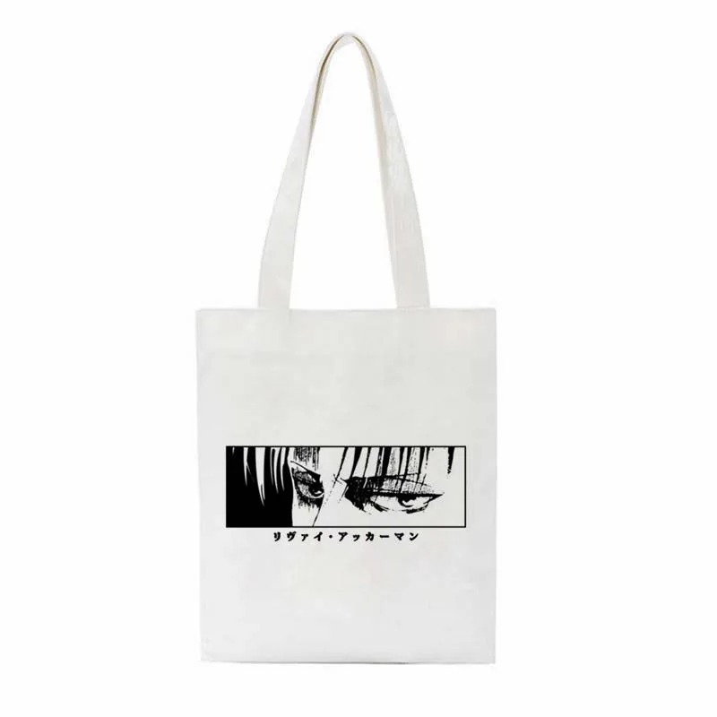 

Attack on Titan Titan Anime Cartoon Print Canvas Tote Bag Girls Fashion Casual Pacakge Women Shoulder Shopping Shopper Hand Bags