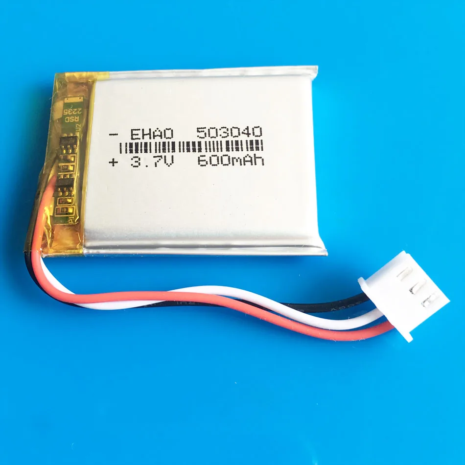 5 pcs JST XHR 2.54mm 3pin 3.7V 600mAh lipo polymer lithium Rechargeable battery for MP3 GPS DVD bluetooth ebook camera 503040 |