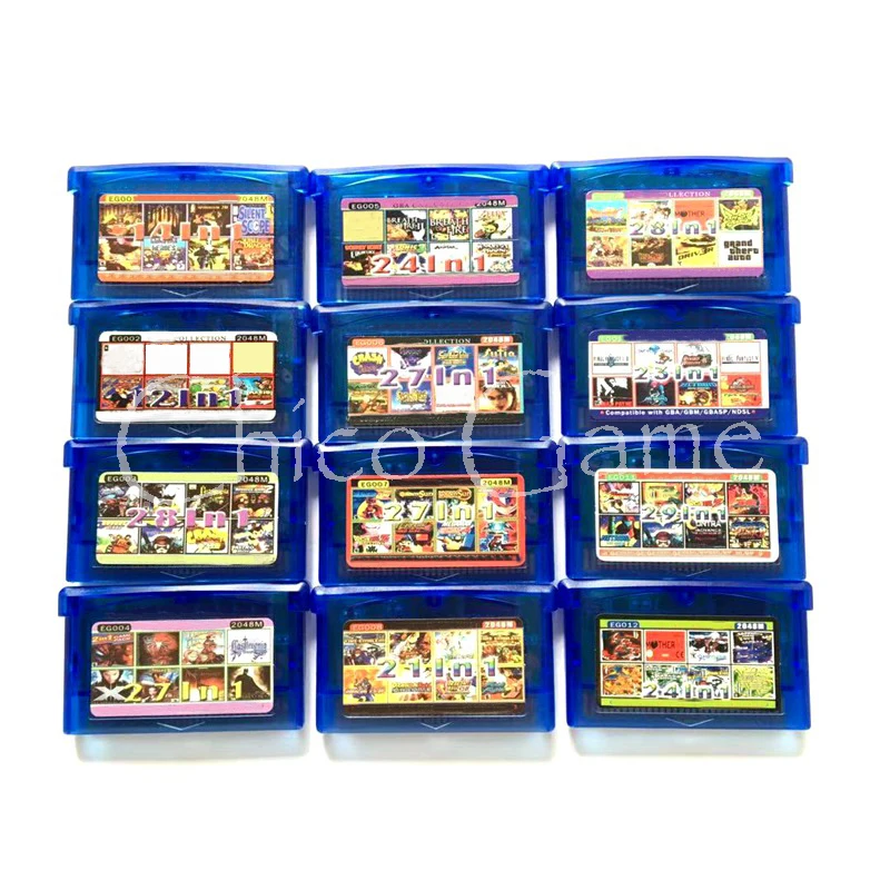 EG Series 14 in 1 21 24 29 27 23 12 28 All in 1 Video Game Cartridge for 32 Bit Console Card Collection English Language Save