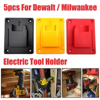 5 packs tool mount storage bracket for dewalt 14 4v18v20v for milwaukee m18 18v li ion battery tool drill holder slots stand