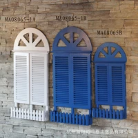solid wood window blinds mediterranean wall hangings mural decoration wooden window wall wedding decoration home crafts