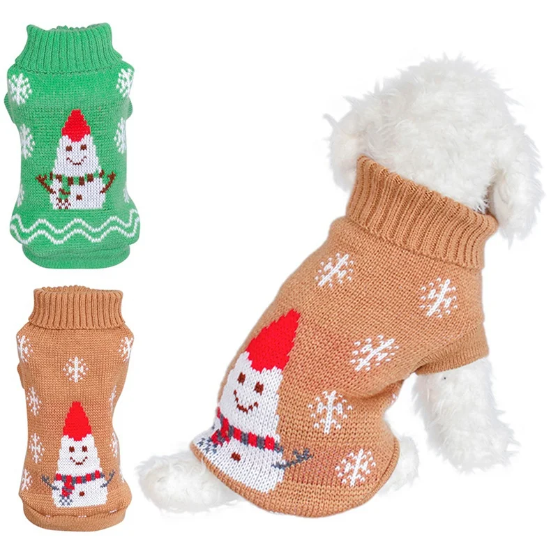 

Dog Winter Festival Clothes Knitted Pet Dog Clothes For Small Dog Chihuahua Puppy Cat Sweater Clothing For Christmas Dog Sweater