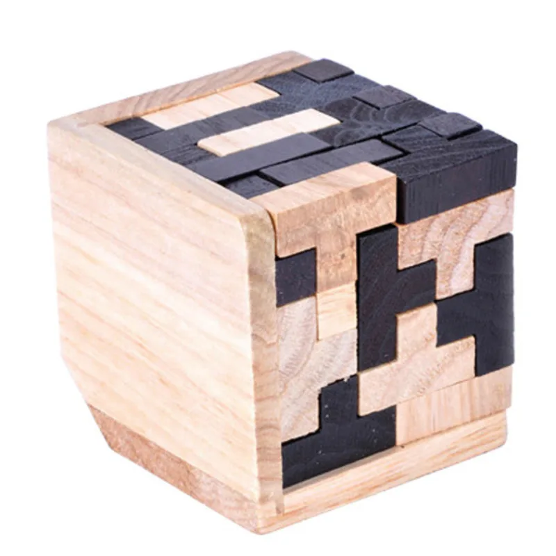 

New 54T Educational 3D Puzzles Russia Ming Luban Wooden Toys Kids IQ Brain Teaser Burr IQ Toy For Children Adults Party Gifts