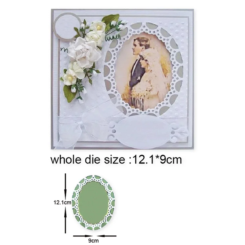 

Metal Cutting Dies Stencils For dies Scrapbooking Embossing Dies Hollow Oval frame Dies Wedding Craft Papers Cards Stencils dies