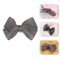 high quality full rhinestone big bow hair barrettes fashion acrylic crystal hair clips women hair jewelry