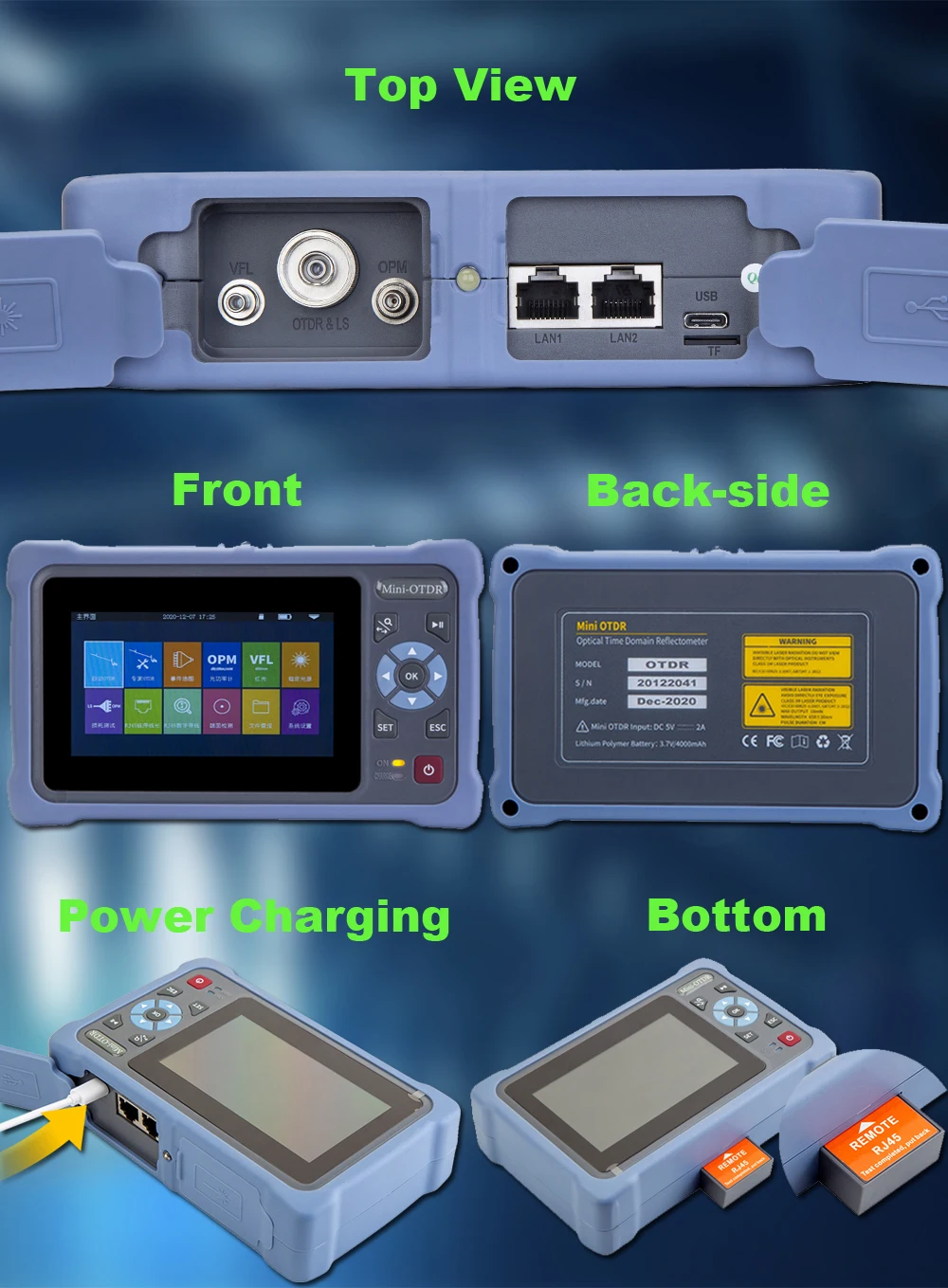 GPON EPON XPON активный волоконно-оптический рефлектометр в режиме реального времени